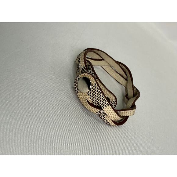 Louis Vuitton Damier Canvas Braided Bracelet Cream - Picture 4 of 8